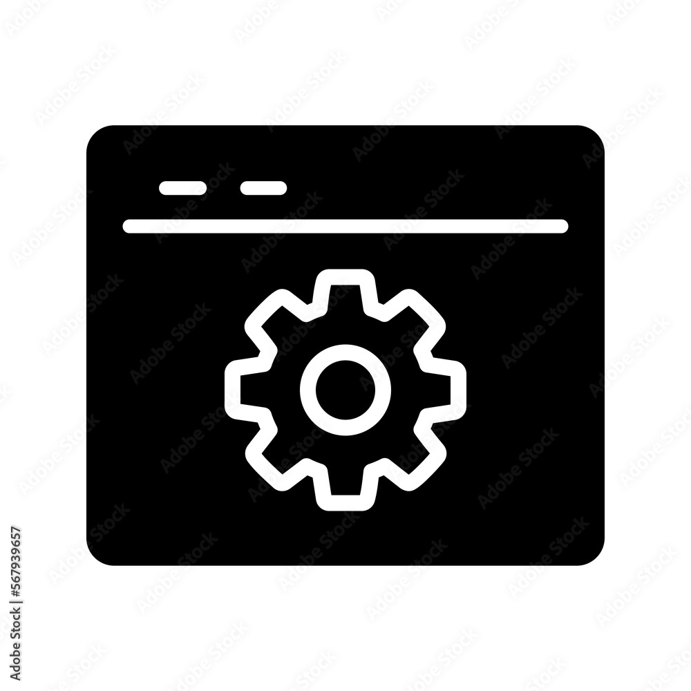 solid black SEO setting tool vector icon illustration solid black SEO setting tool vector icon illustration