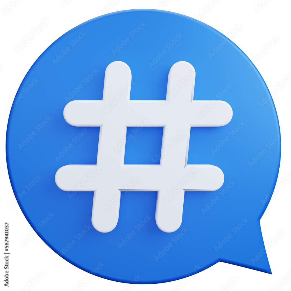 Obraz premium bubble chat with hashtag