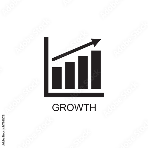 growth icon , accounting icon vector