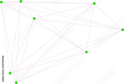 An abstract transparent node network design element.