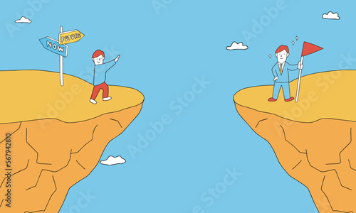 挑戦の先にある将来なりたい姿のイメージイラスト