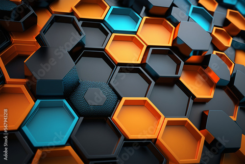 The Interplay of Business, Backgrounds, and Hexagons (AI Generated)