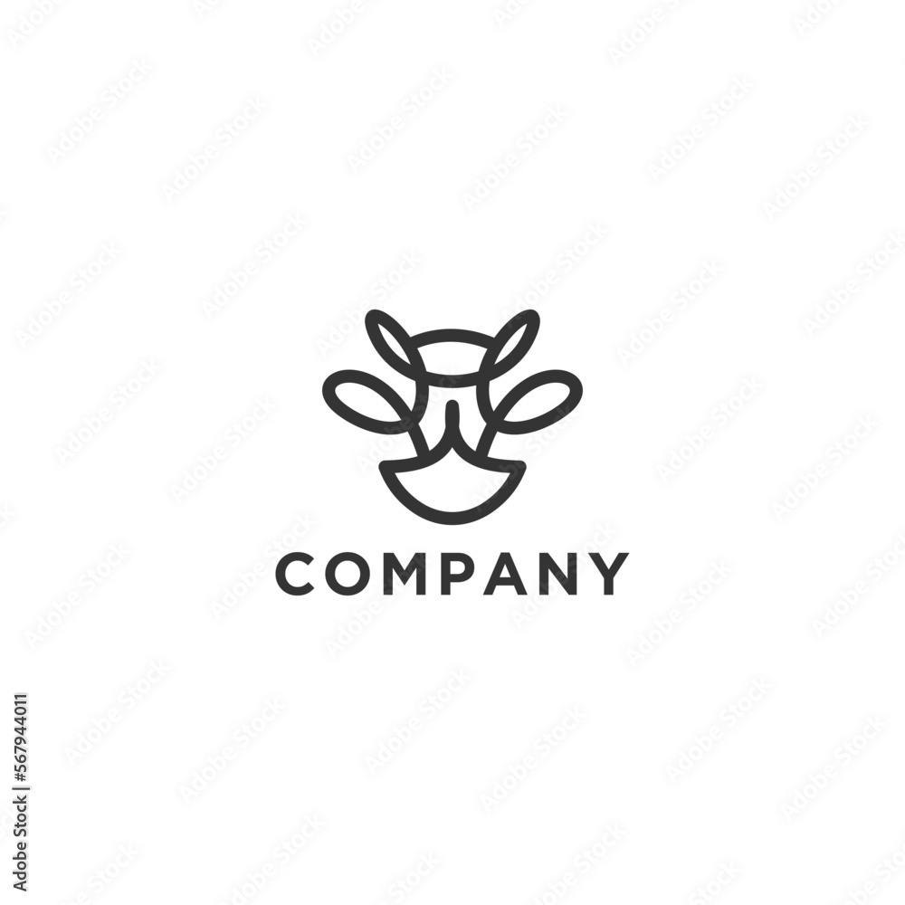 Deer abstract Logo Template Vector icon Deer abstract Logo Template Vector icon