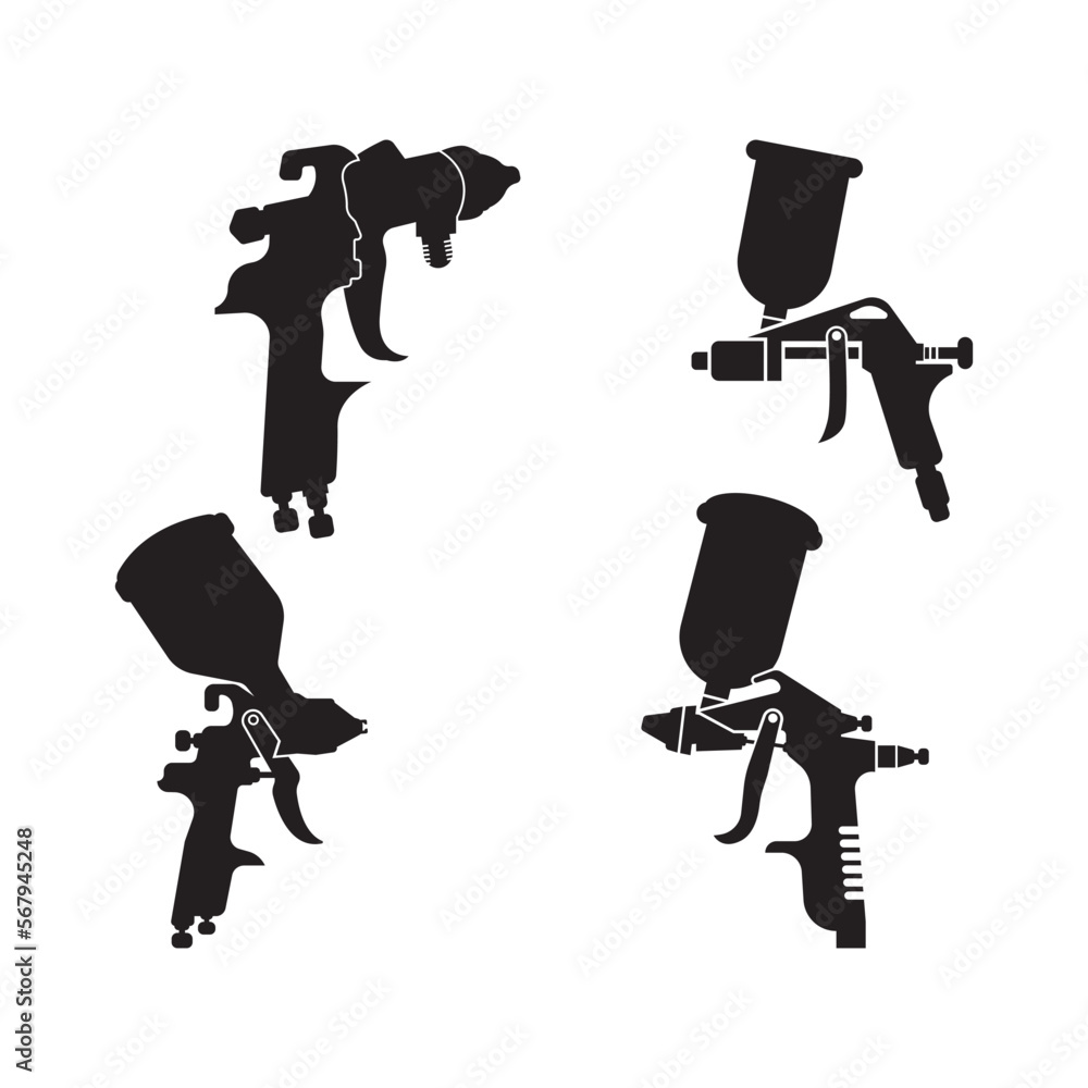 Fototapeta premium spray gun, icon logo vector illustration design