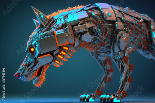 Cyberwolf Generative AI photo