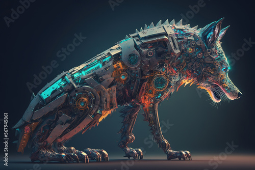 Cyberwolf Generative AI photo