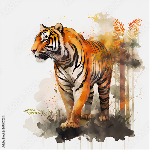tiger in the jungle  artist image.AI