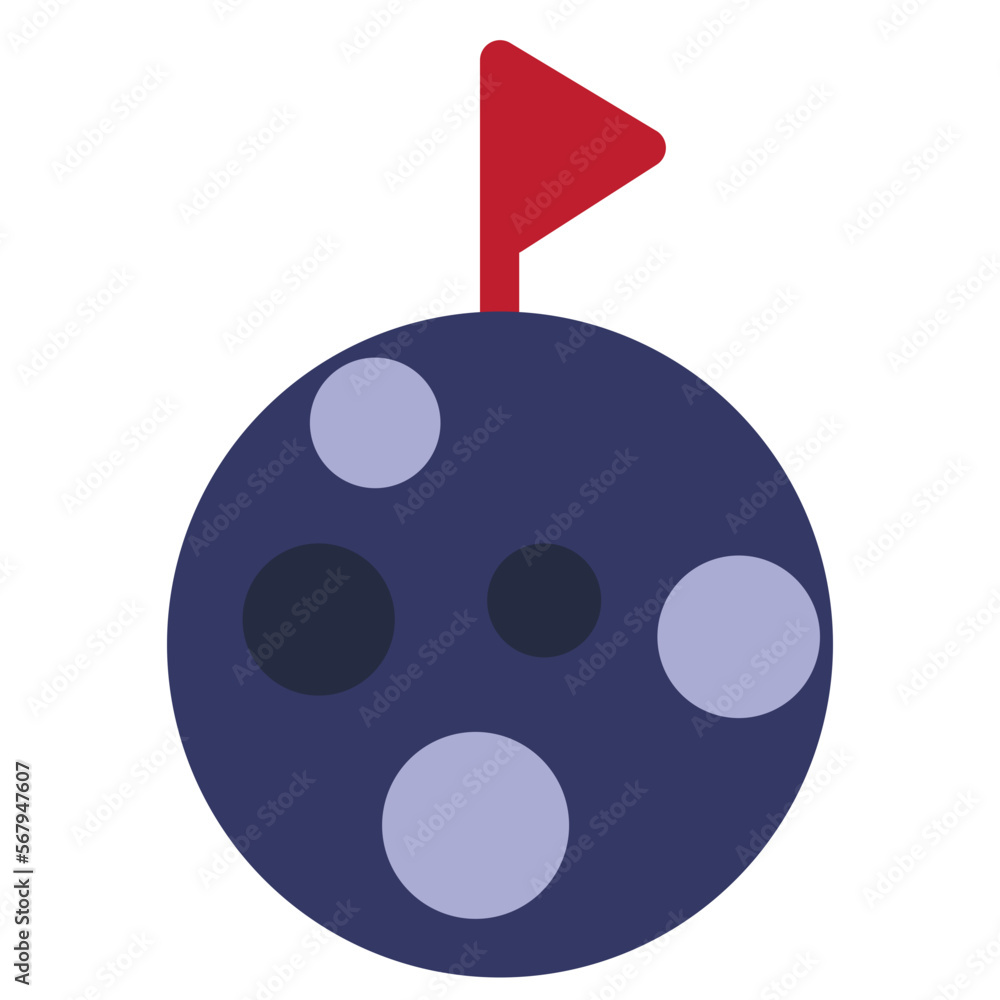 Obraz premium Planet Flat Icon