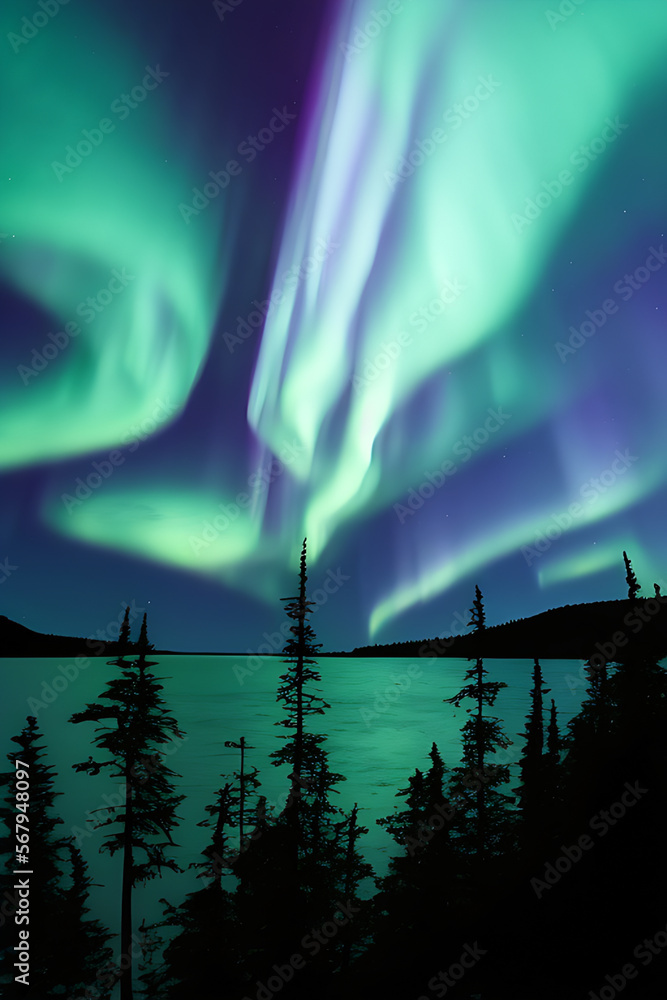 Admire the Beauty and Mystery of Northern Lights Over Lake with Our Night Sky Images