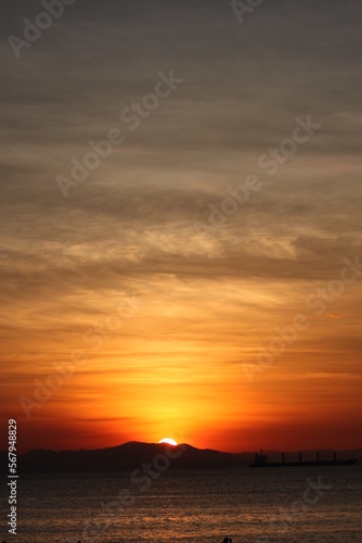 sunset on the beach