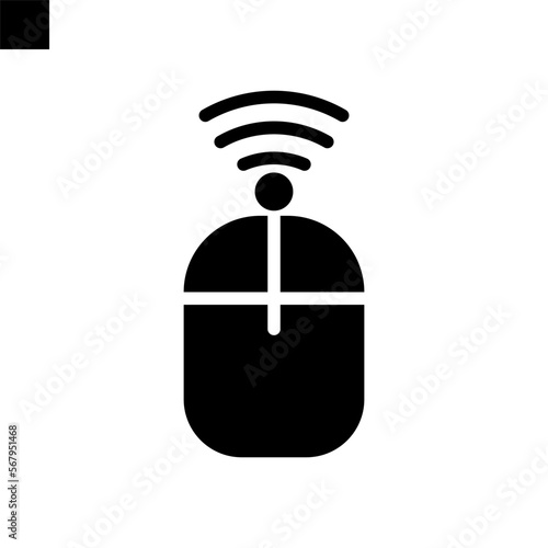 smart mouse icon solid style vector