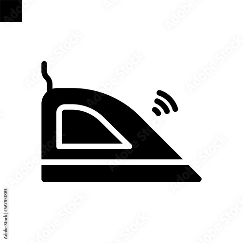 smart iron icon glyph style vector