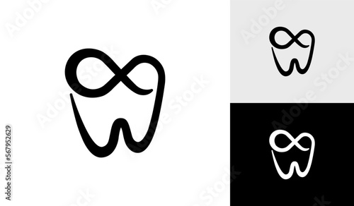 Dental logo with infinity symbol