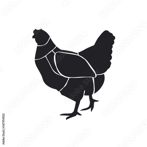 The Butcher cut of CHICKEN meat guide element