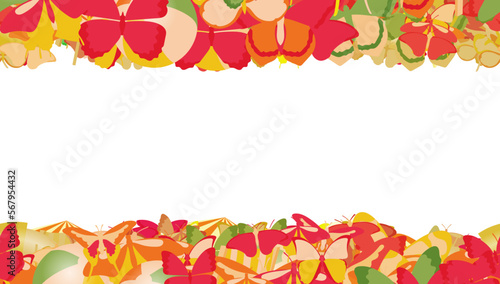 Background pattern abstract design texture. Horizontal seamless stripes. Border frame, transparent background. Theme is about sea, beach, delicate, design, Butterfly, glass, tropical, wildlife