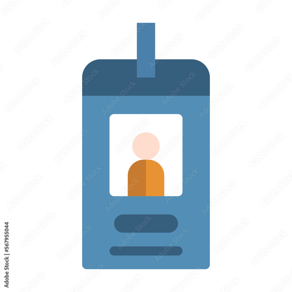 Identification flat icon Identification flat icon