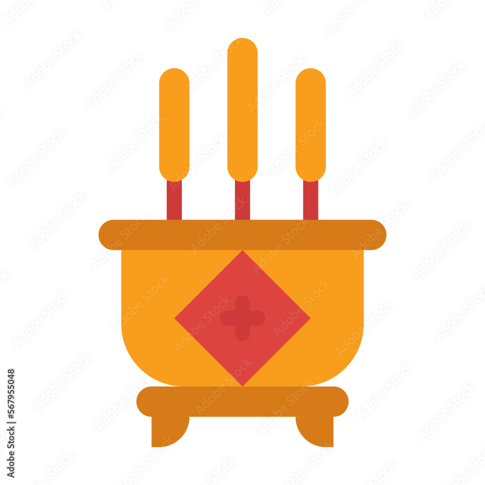 Incense flat icon Incense flat icon