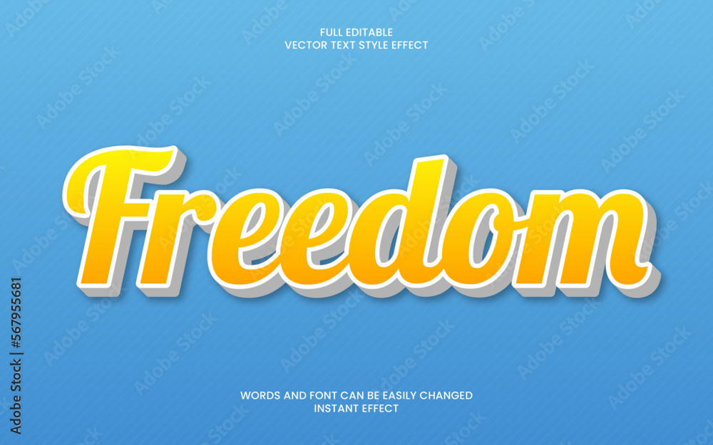 freedom text effect 