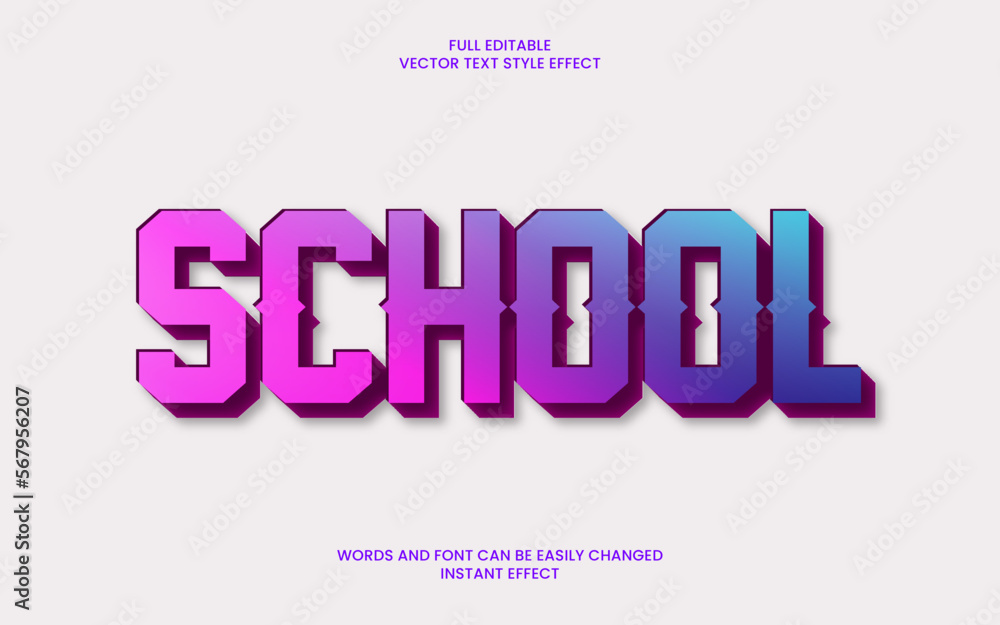school text effect school text effect