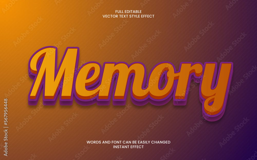 memory text effect