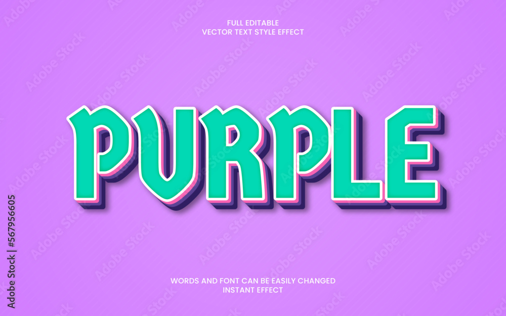 purple text effect