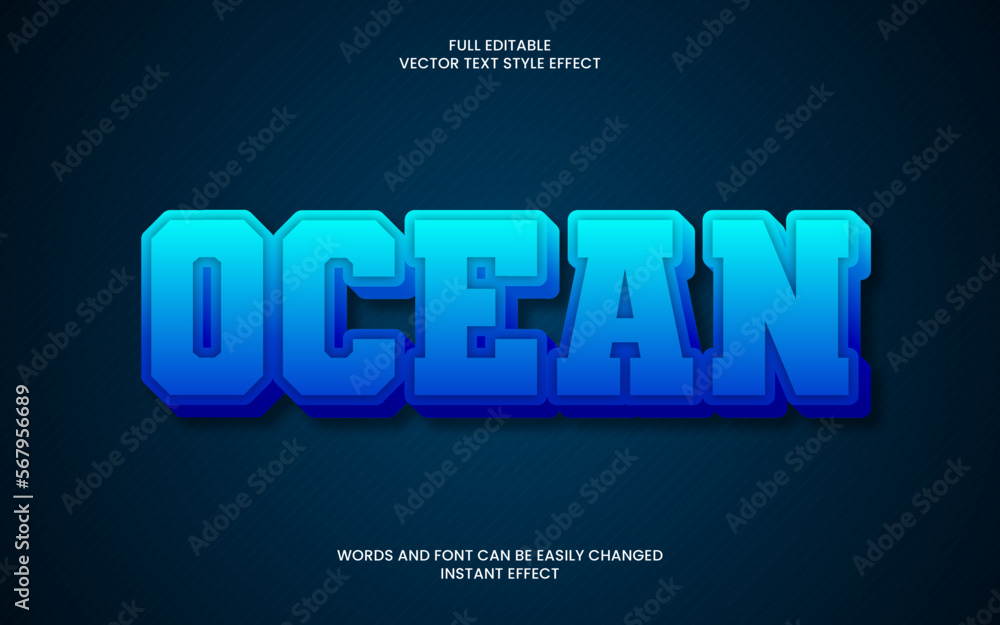 ocean text effect 