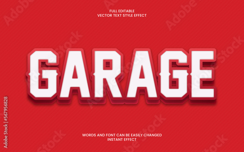 garage text effect 