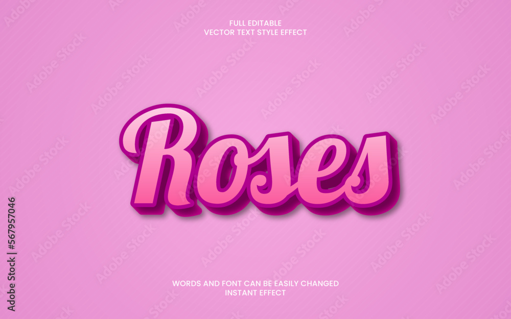 roses text effect 