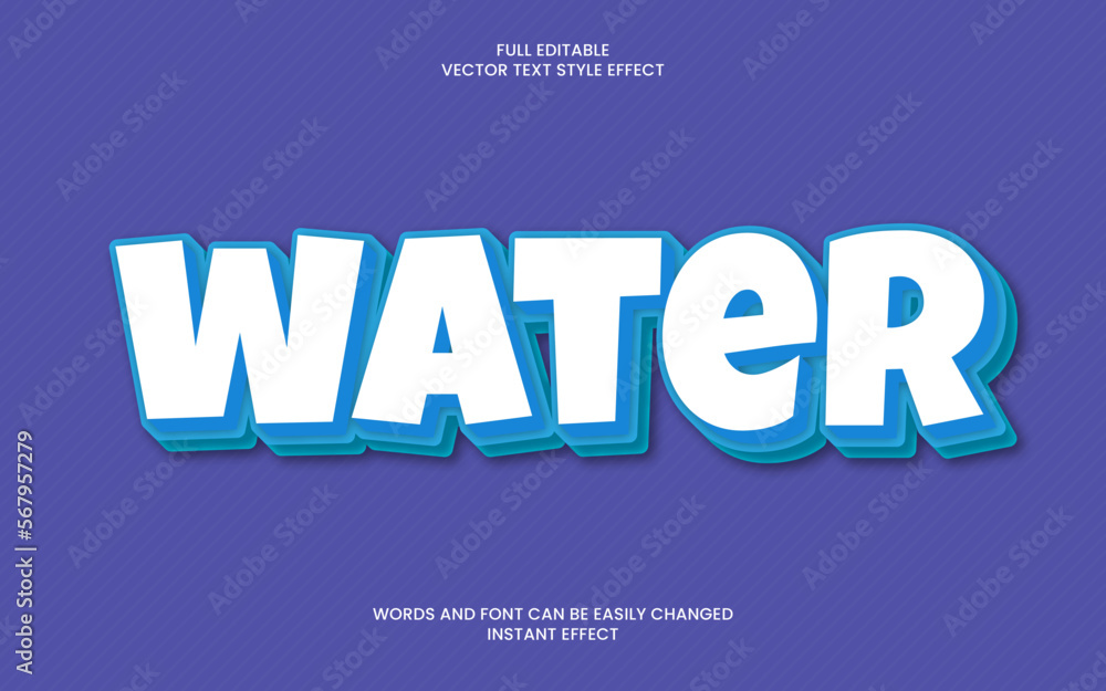 water text effect 
