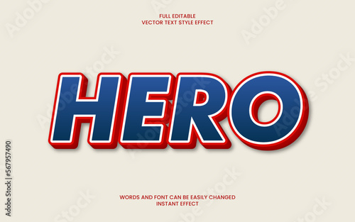 hero text effect 