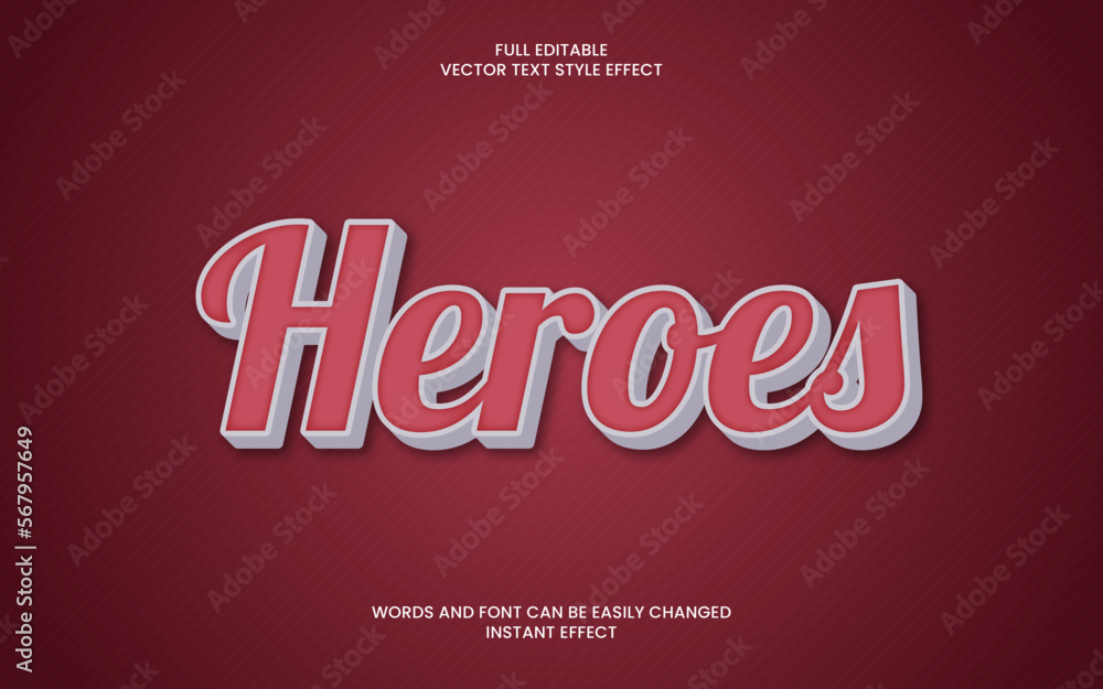 heroes text effect 