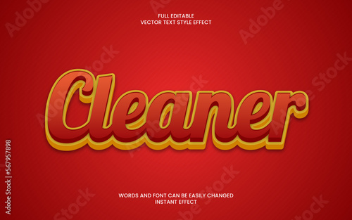 Cleaner Text Effect