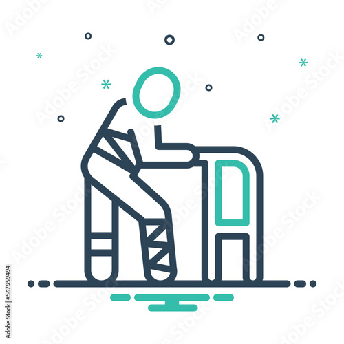 Mix icon for injured