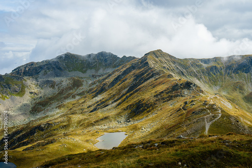 Karnischer Höhenweg on the border between Austria and Italy