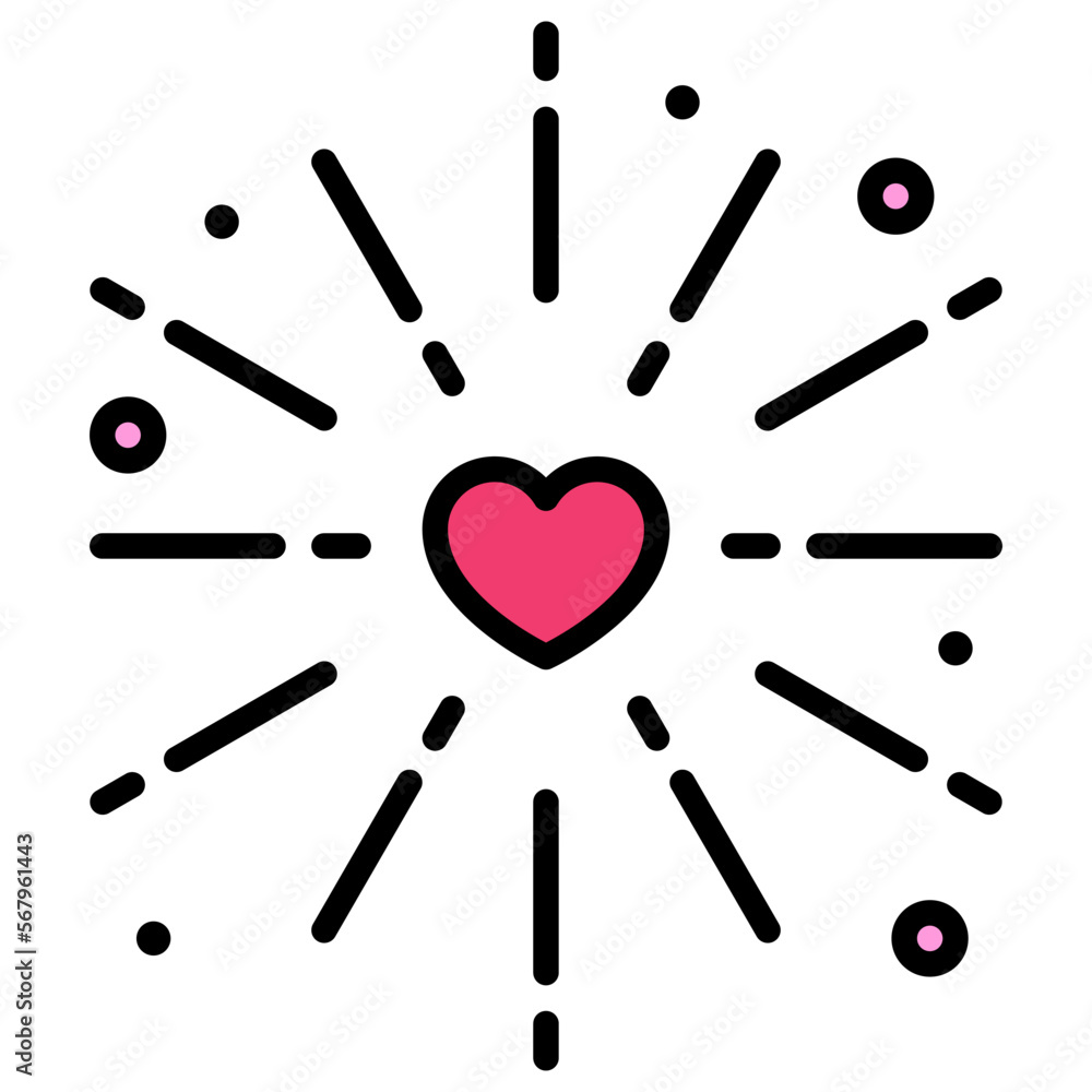 Fireworks icon, Valentines day related vector Fireworks icon, Valentines day related vector