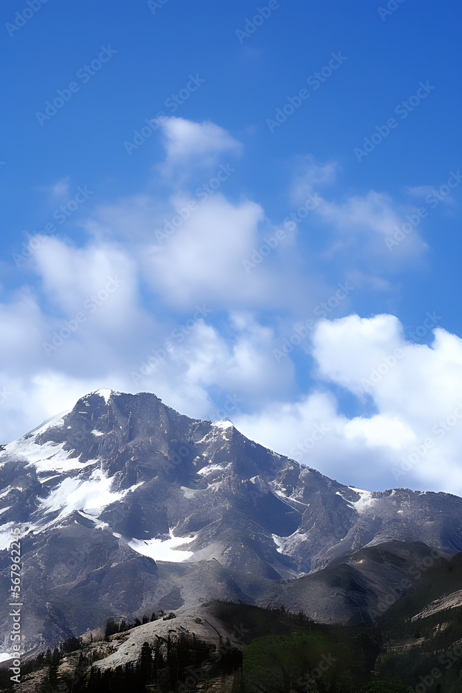 Admire the Majestic Snowy Mountains with Vast Expanses of Snowy