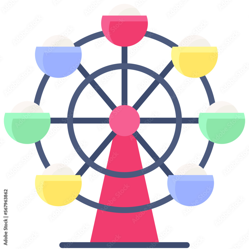 Ferris wheel icon, Valentines day related vector Ferris wheel icon, Valentines day related vector