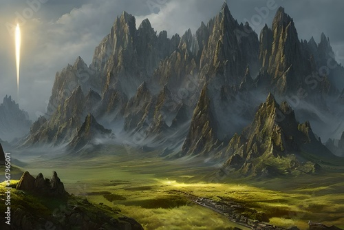 Fantasy world with background landscape  © Gokul