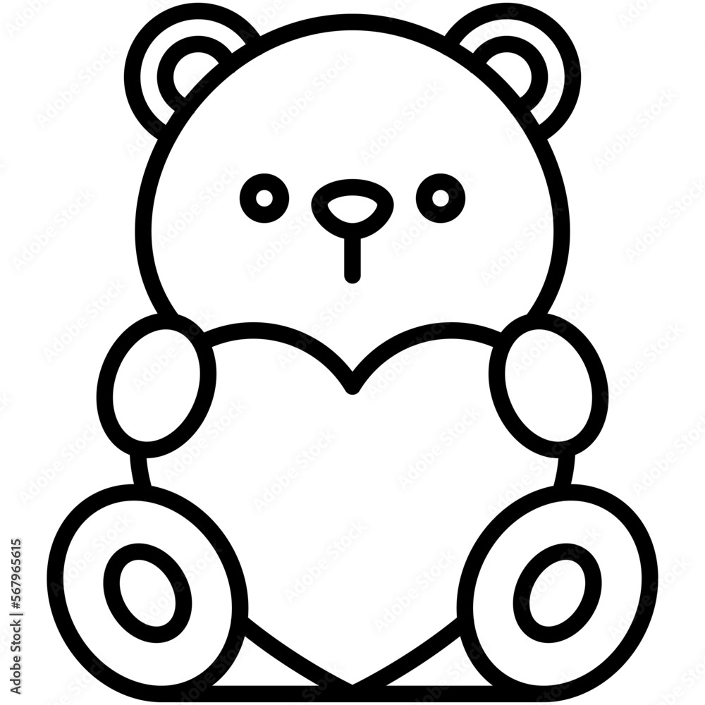 Teddy bear icon, Valentines day related vector Teddy bear icon, Valentines day related vector