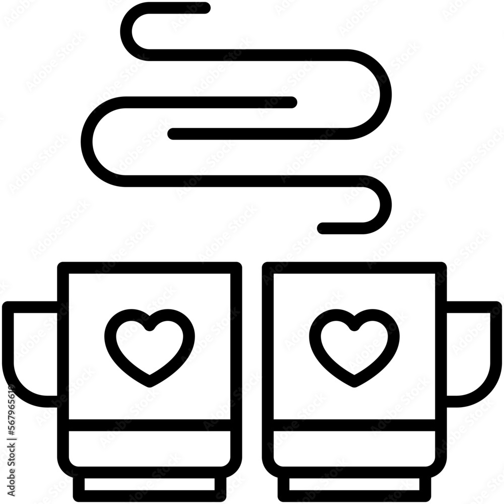 Couple mug icon, Valentines day related vector Couple mug icon, Valentines day related vector
