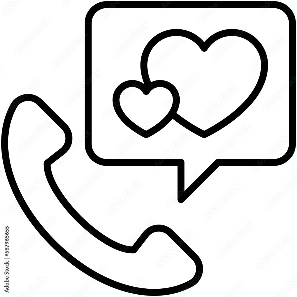 Phone call icon, Valentines day related vector Phone call icon, Valentines day related vector