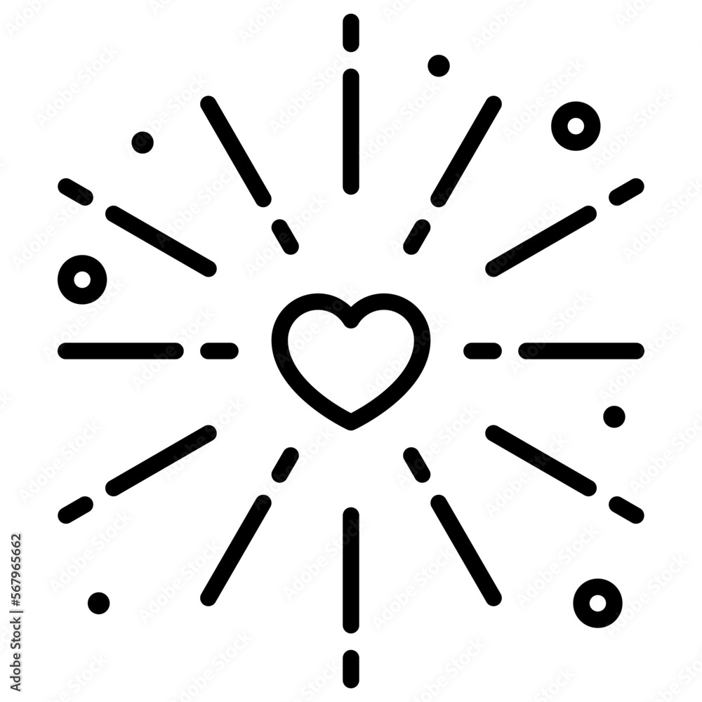 Fireworks icon, Valentines day related vector Fireworks icon, Valentines day related vector