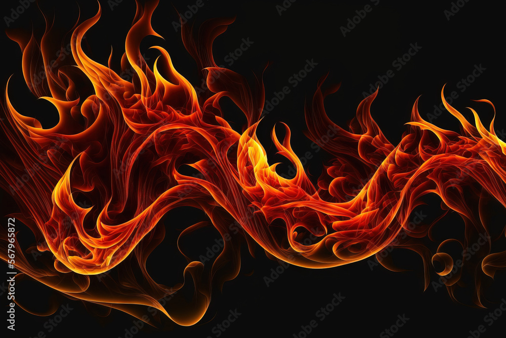 background with an abstract blazing fire flame texture. Generative AI background with an abstract blazing fire flame texture. Generative AI