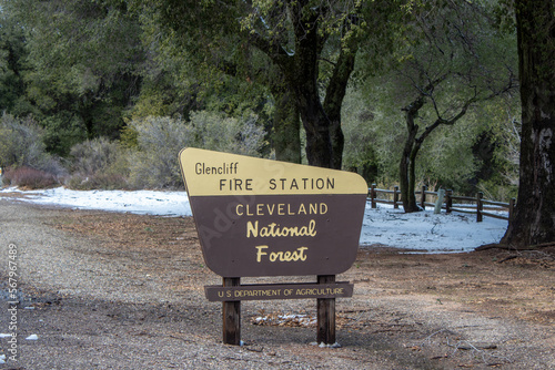 Cleveland National Forest Fire Station Sign. photo