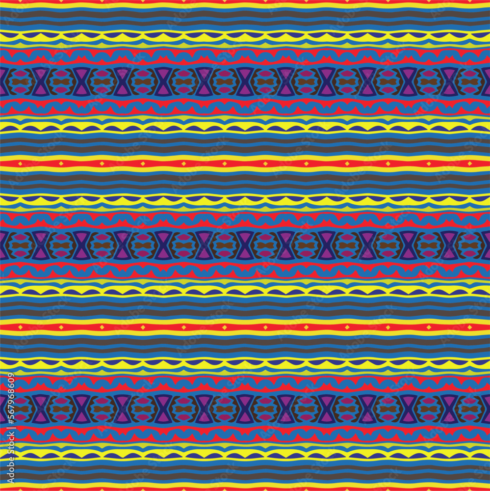 Vector geometric ornament in ethnic style. Seamless pattern with abstract shapes, repeat tiles. Repeating pattern for decor, fabric,textile and fabric. Vector geometric ornament in ethnic style. Seamless pattern with abstract shapes, repeat tiles. Repeating pattern for decor, fabric,textile and fabric.
