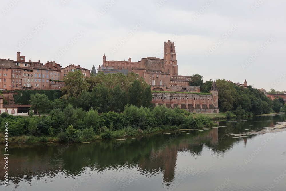 Panoramic view of Cathedral Sainte-Cécile in Albi, France