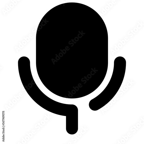 mic  glyph icon