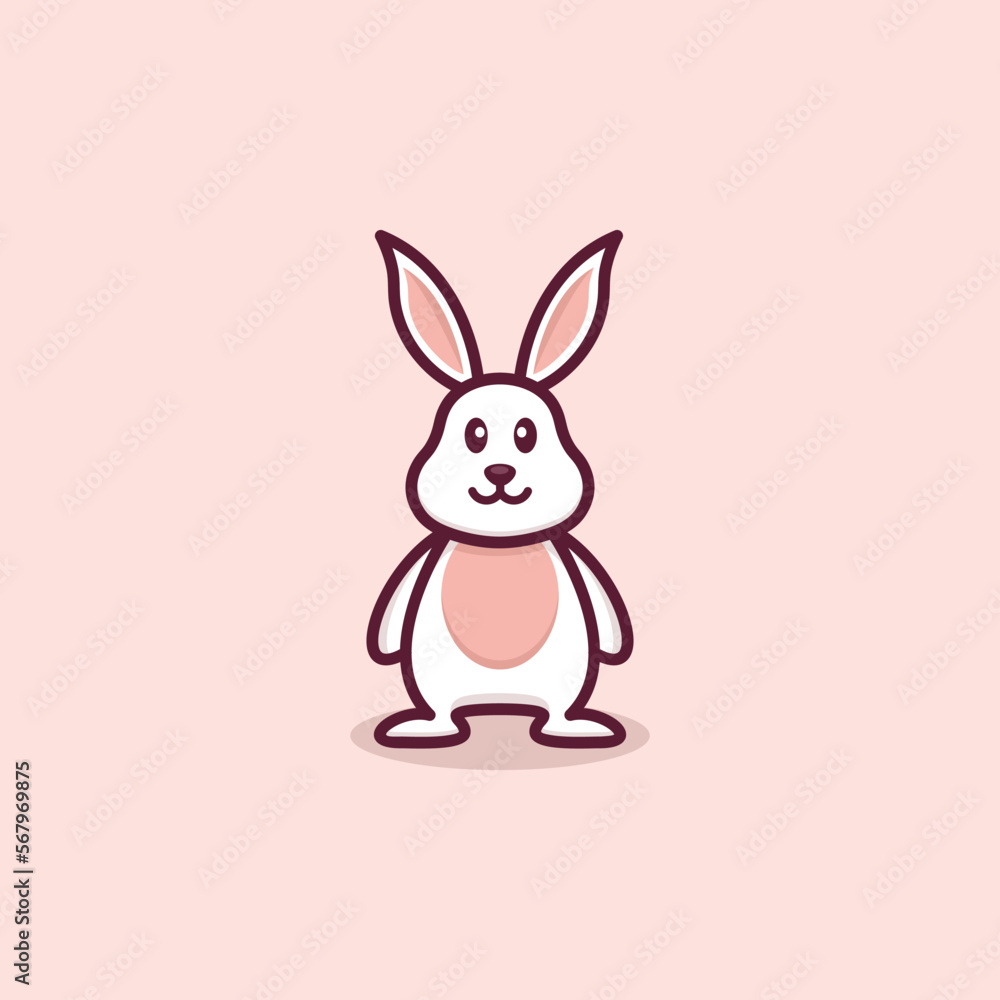 Obraz premium Cute Rabbit Logo