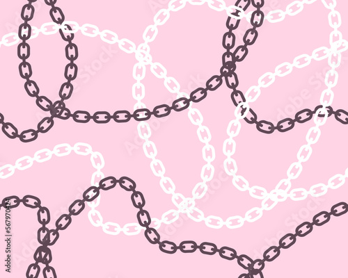Decorative seamless chains pattern, vector illustration for fashion, poster, wallpaper and background designs
