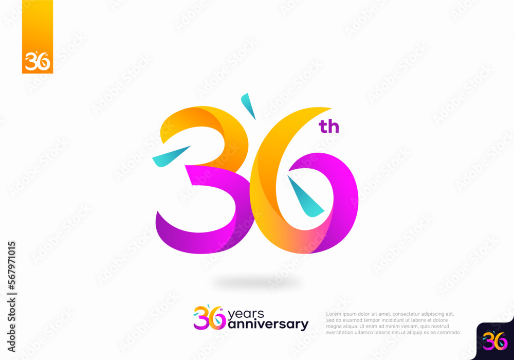 Number 36 logo icon design, 36th birthday logo number, 36th anniversary ...